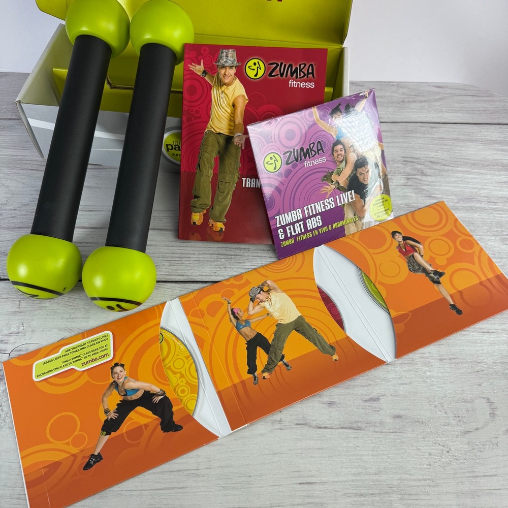 Zumba Fitness Total Body Transformation System Toning Sticks &‎ DVD Set